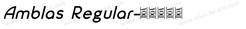 Amblas Regular字体转换